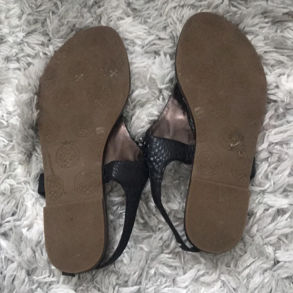 Vince Camuto Black Beaded Sandals Size 6.5